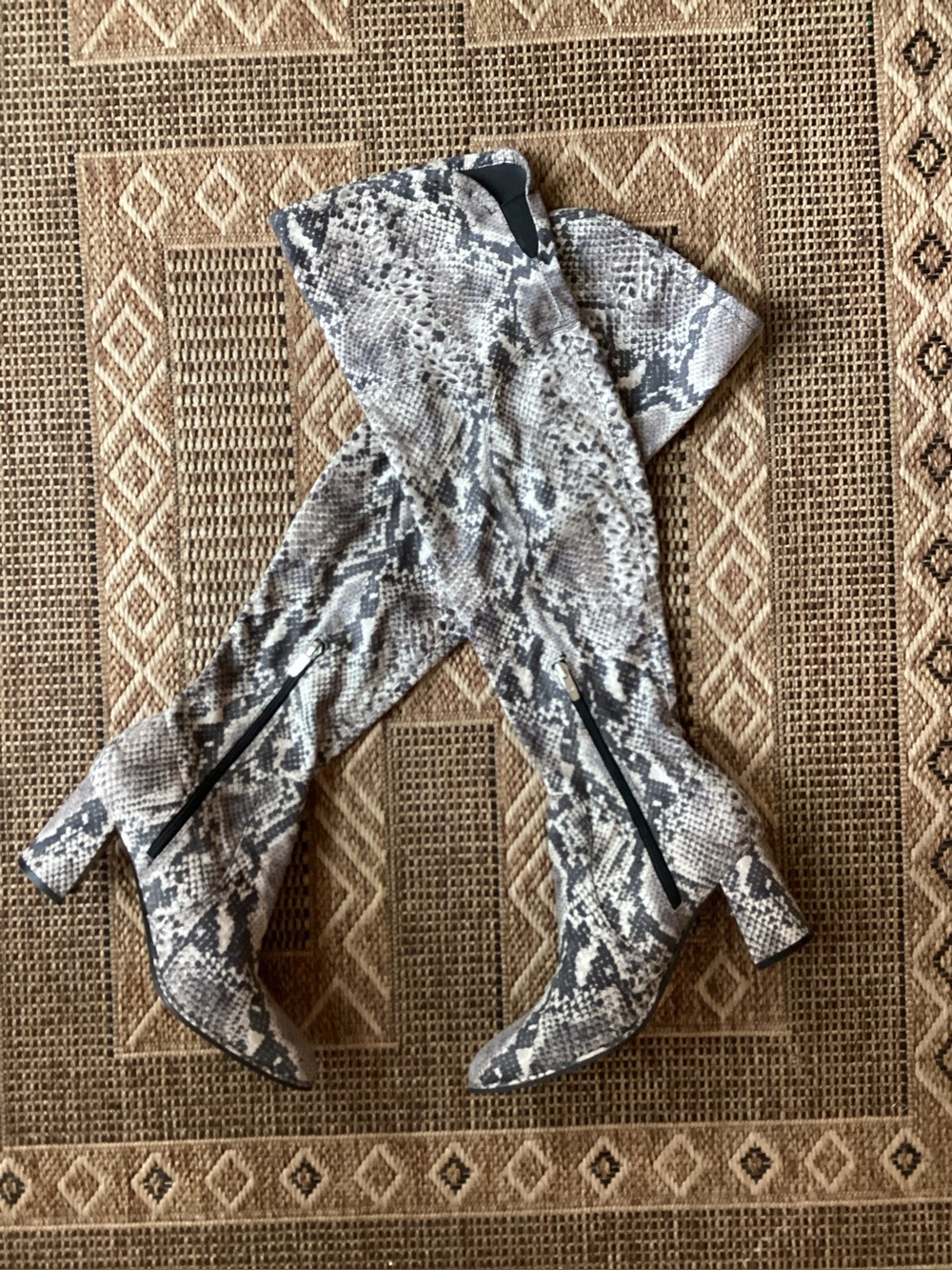 MARC FISHER Snakeskin Over the Knee Boots Size 10